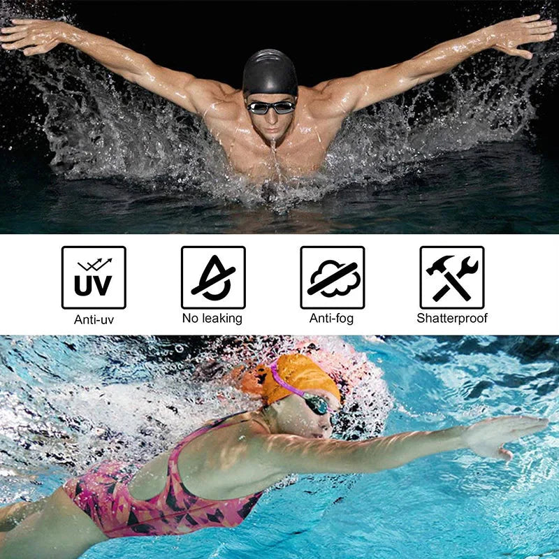 Swimming Goggles for Men & Women – Anti-Fog UV Protection (for Adults & Kids)